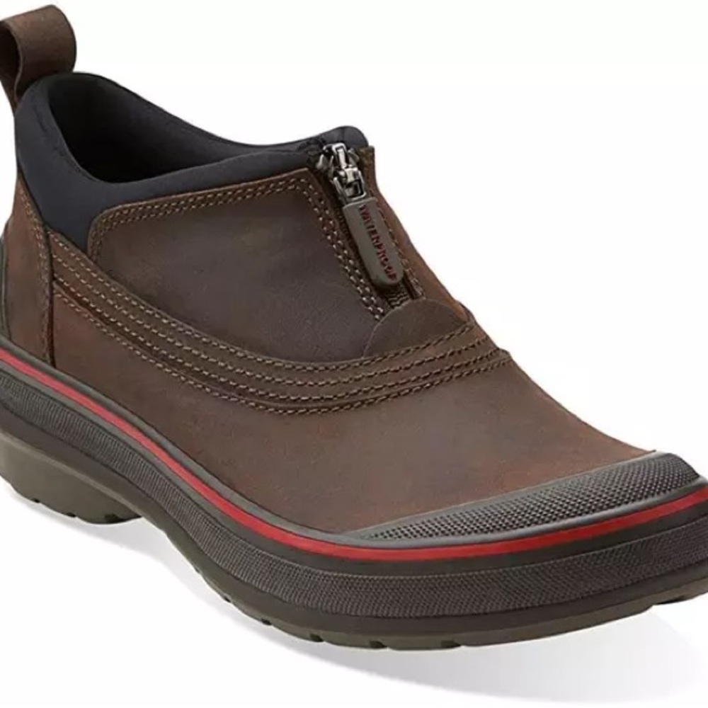 Clarks Men's Brown Leather Waterproof Boots